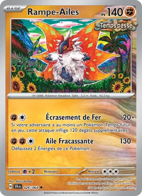 Carte Pokémon Rampe-Ailes 026/064, extension Fable Nébuleuse