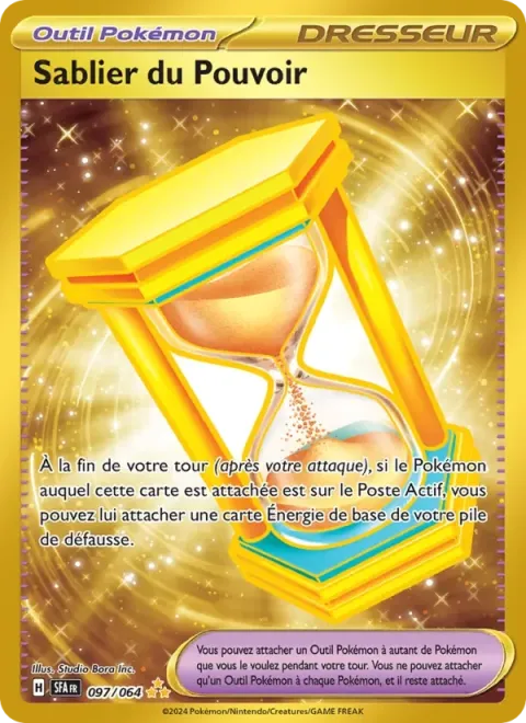 Carte Pokémon Sablier du Pouvoir 097/064, extension Fable Nébuleuse