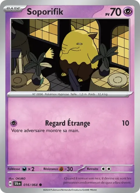 Carte Pokémon Soporifik 016/064, extension Fable Nébuleuse