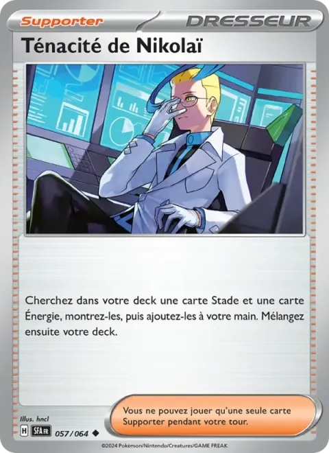 Carte Pokémon Ténacité de Nikolaï 057/064, extension Fable Nébuleuse