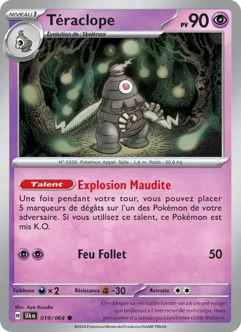Carte Pokémon Téraclope 019/064, extension Fable Nébuleuse