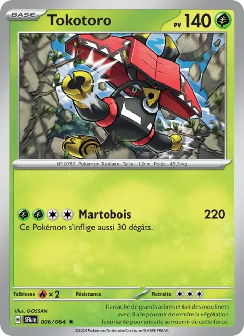 Carte Pokémon Tokotoro 006/064, extension Fable Nébuleuse