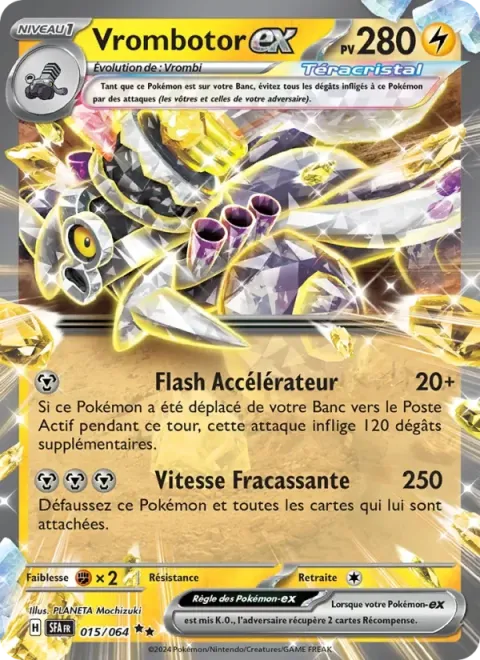 Carte Pokémon Vrombotor-ex 015/064, extension Fable Nébuleuse