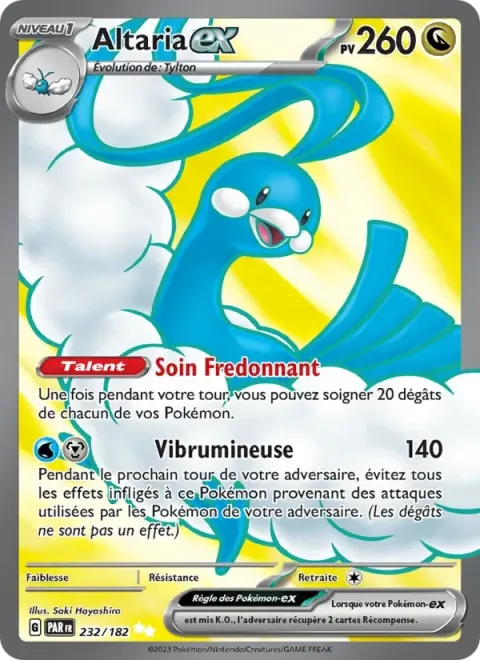 Carte Pokémon Altaria-ex 232/182, extension Faille Paradoxe