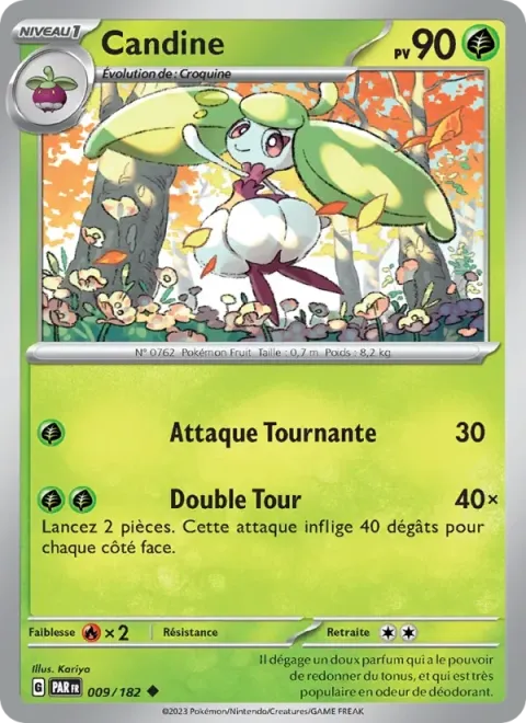 Carte Pokémon Candine 009/182, extension Faille Paradoxe