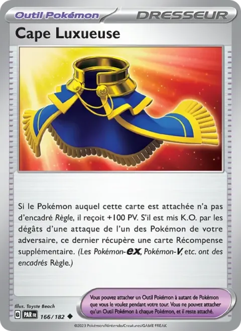 Carte Pokémon Cape Luxueuse 166/182, extension Faille Paradoxe