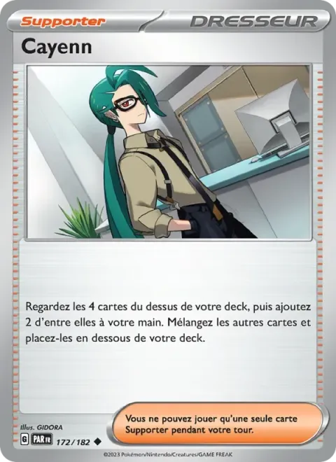 Carte Pokémon Cayenn 172/182, extension Faille Paradoxe