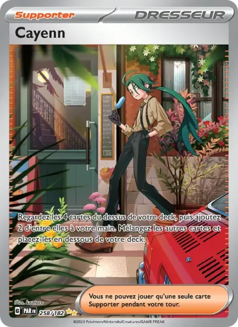 Carte Pokémon Cayenn 258/182, extension Faille Paradoxe