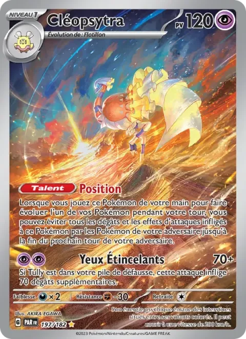 Carte Pokémon Cléopsytra 197/182, extension Faille Paradoxe