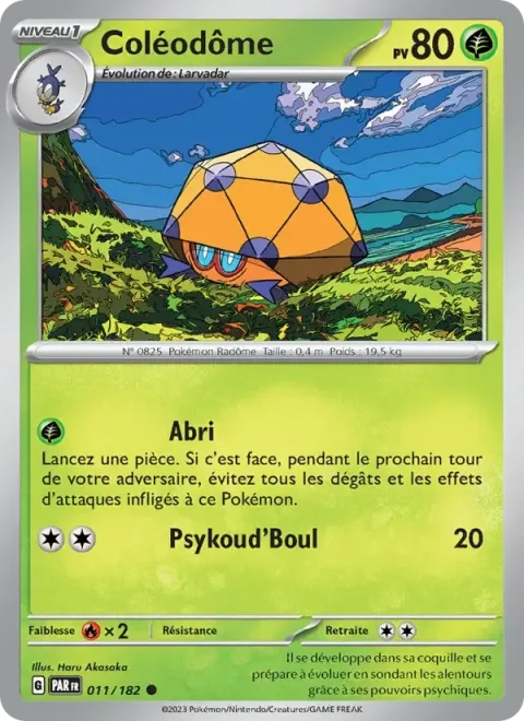 Carte Pokémon Coléodôme 011/182, extension Faille Paradoxe