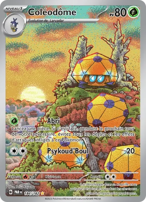 Carte Pokémon Coléodôme 184/182, extension Faille Paradoxe