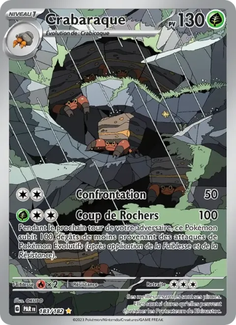 Carte Pokémon Crabaraque 183/182, extension Faille Paradoxe