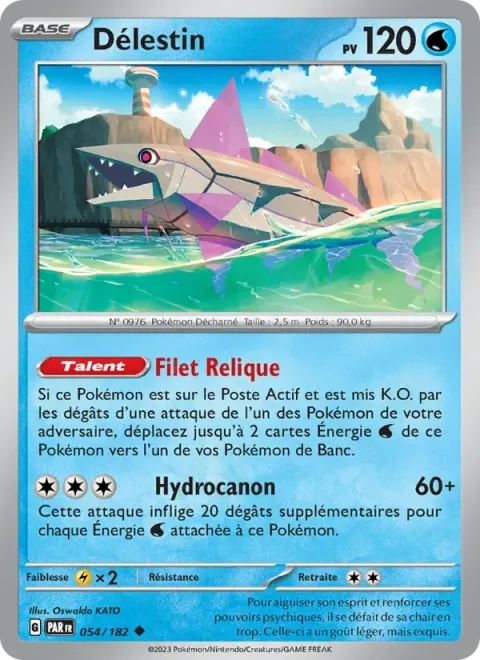 Carte Pokémon Délestin 054/182, extension Faille Paradoxe