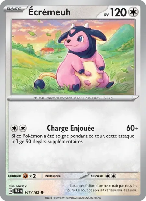 Carte Pokémon Écrémeuh 147/182, extension Faille Paradoxe