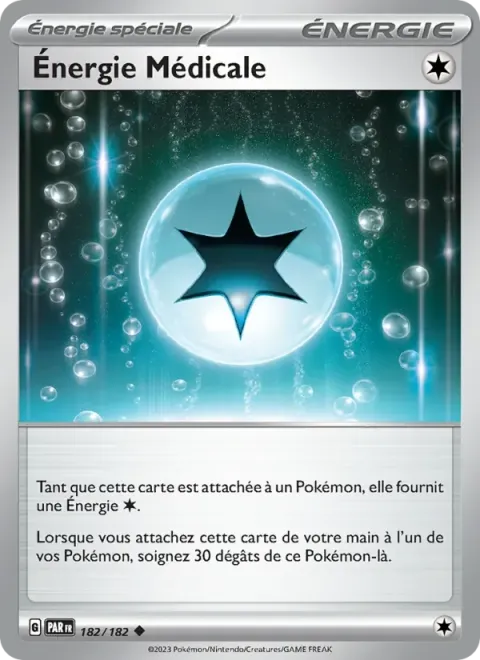 Carte Pokémon Énergie Médicale 182/182, extension Faille Paradoxe