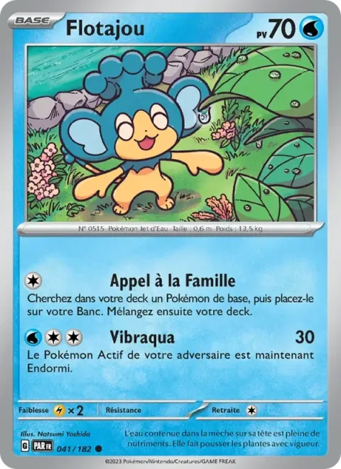 Carte Pokémon Flotajou 041/182, extension Faille Paradoxe
