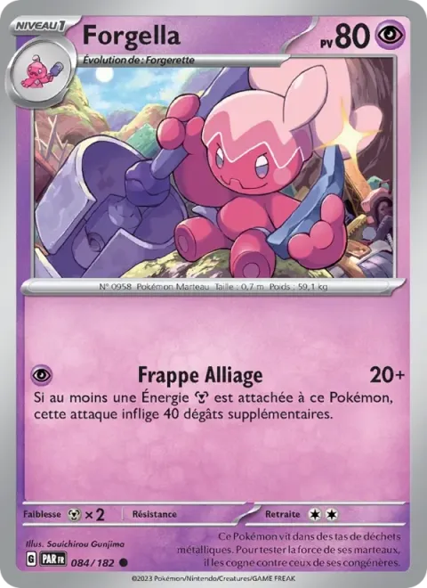 Carte Pokémon Forgella 084/182, extension Faille Paradoxe