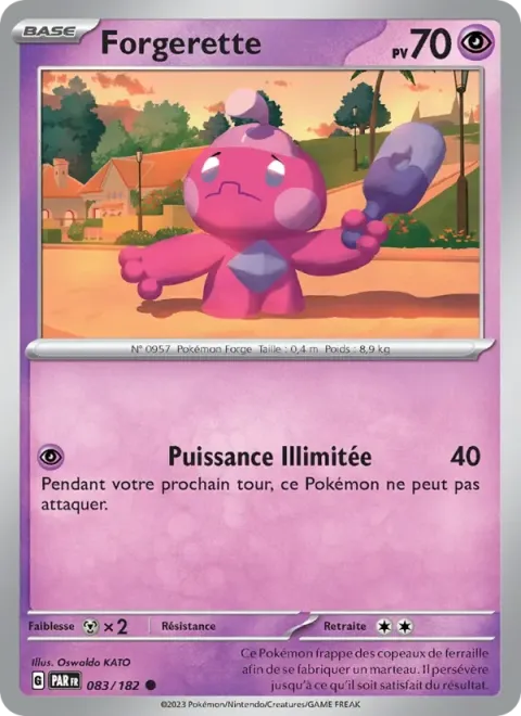 Carte Pokémon Forgerette 083/182, extension Faille Paradoxe