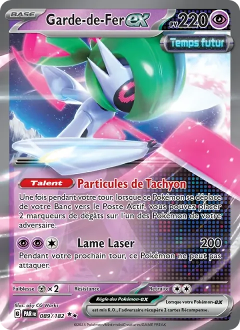 Carte Pokémon Garde-de-Fer-ex 089/182, extension Faille Paradoxe