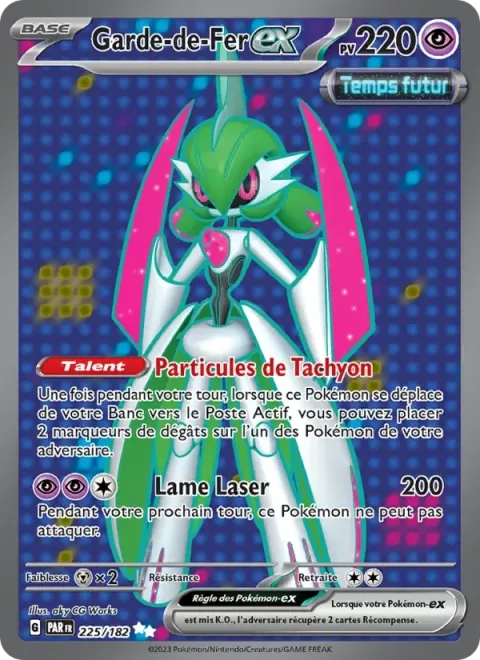 Carte Pokémon Garde-de-Fer-ex 225/182, extension Faille Paradoxe