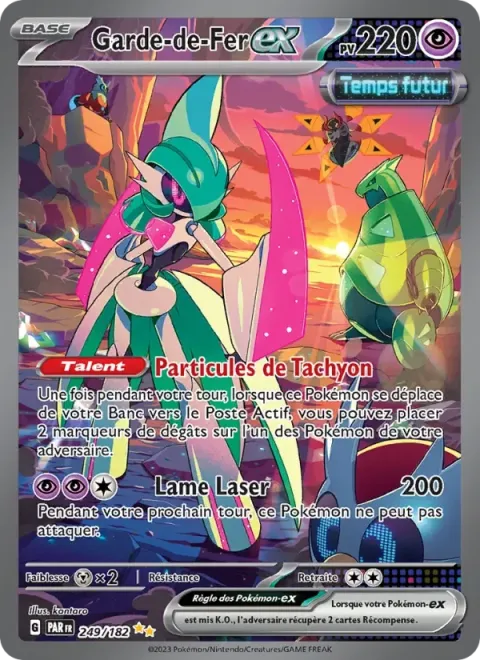 Carte Pokémon Garde-de-Fer-ex 249/182, extension Faille Paradoxe
