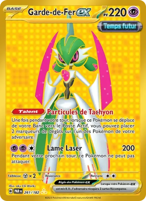 Carte Pokémon Garde-de-Fer-ex 261/182, extension Faille Paradoxe