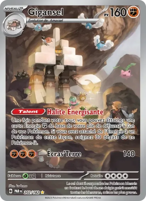 Carte Pokémon Gigansel 202/182, extension Faille Paradoxe
