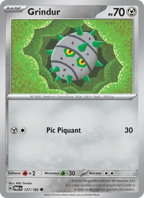 Carte Pokémon Grindur 127/182, extension Faille Paradoxe