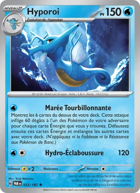 Carte Pokémon Hyporoi 032/182, extension Faille Paradoxe