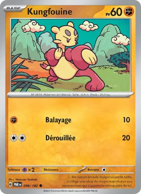 Carte Pokémon Kungfouine 096/182, extension Faille Paradoxe