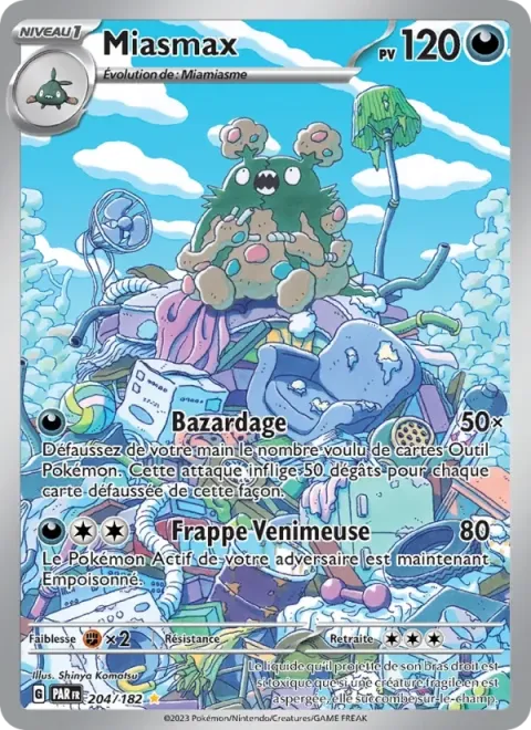 Carte Pokémon Miasmax 204/182, extension Faille Paradoxe