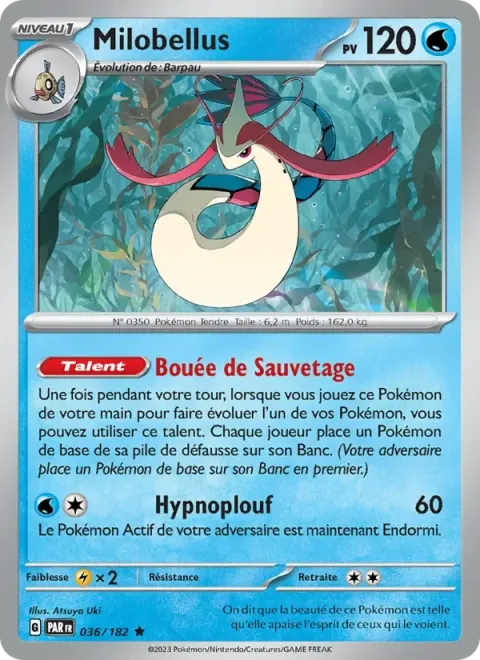 Carte Pokémon Milobellus 036/182, extension Faille Paradoxe