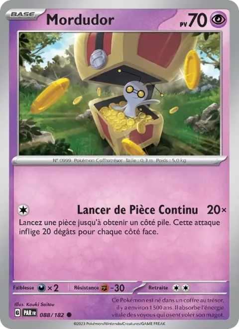 Carte Pokémon Mordudor 088/182, extension Faille Paradoxe