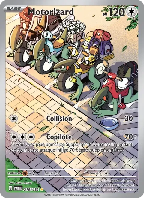 Carte Pokémon Motorizard 215/182, extension Faille Paradoxe