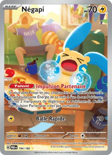 Carte Pokémon Négapi 194/182, extension Faille Paradoxe