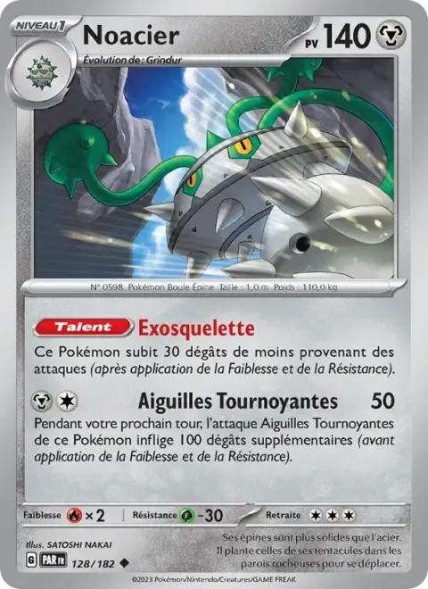 Carte Pokémon Noacier 128/182, extension Faille Paradoxe