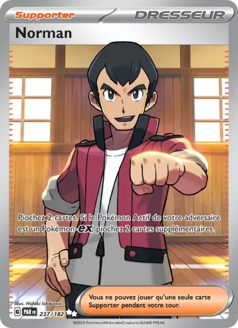 Carte Pokémon Norman 237/182, extension Faille Paradoxe