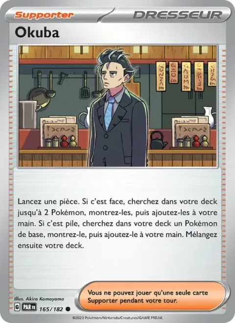 Carte Pokémon Okuba 165/182, extension Faille Paradoxe