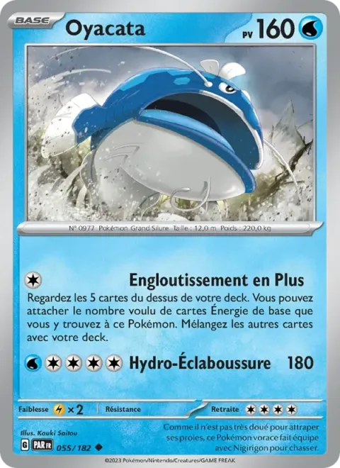 Carte Pokémon Oyacata 055/182, extension Faille Paradoxe