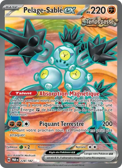 Carte Pokémon Pelage-Sablé-ex 228/182, extension Faille Paradoxe