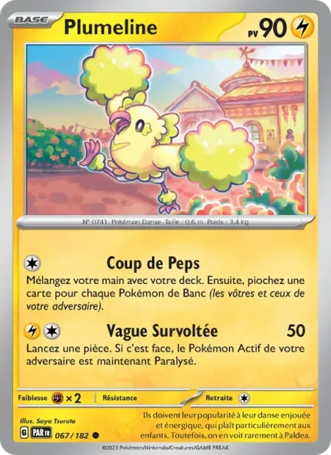 Carte Pokémon Plumeline 067/182, extension Faille Paradoxe