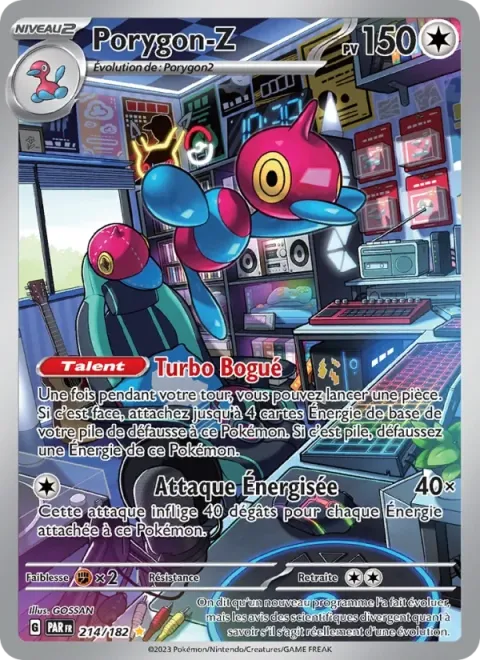 Carte Pokémon Porygon-Z 214/182, extension Faille Paradoxe