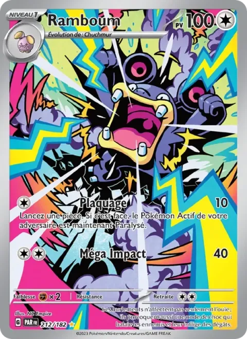 Carte Pokémon Ramboum 212/182, extension Faille Paradoxe