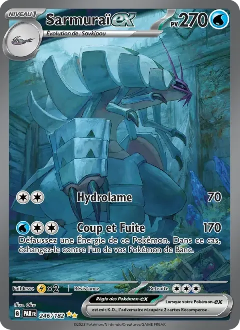 Carte Pokémon Sarmuraï-ex 246/182, extension Faille Paradoxe