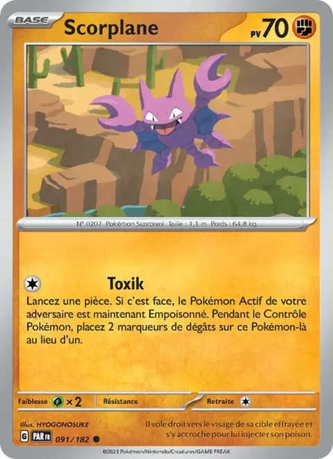 Carte Pokémon Scorplane 091/182, extension Faille Paradoxe