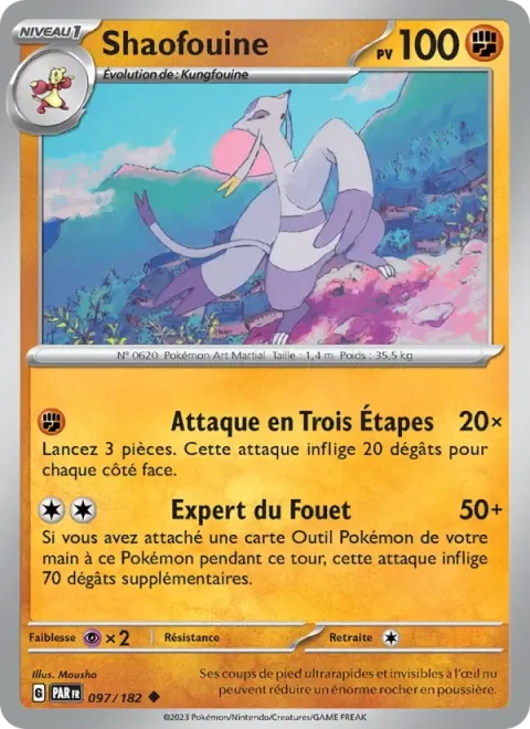 Carte Pokémon Shaofouine 097/182, extension Faille Paradoxe