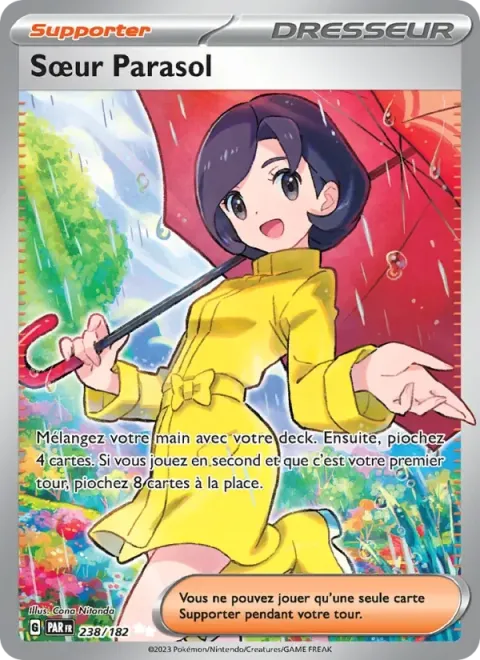 Carte Pokémon Sœur Parasol 238/182, extension Faille Paradoxe