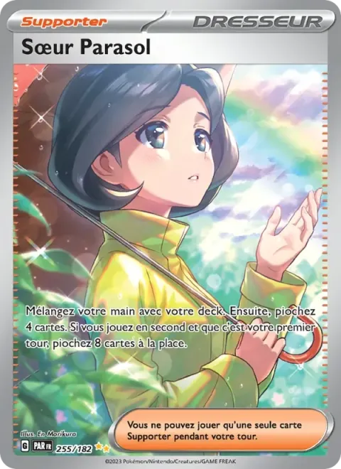Carte Pokémon Sœur Parasol 255/182, extension Faille Paradoxe