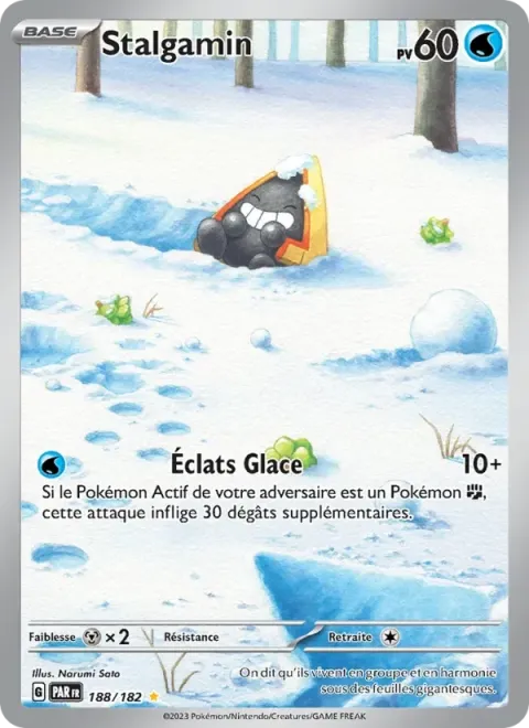 Carte Pokémon Stalgamin 188/182, extension Faille Paradoxe