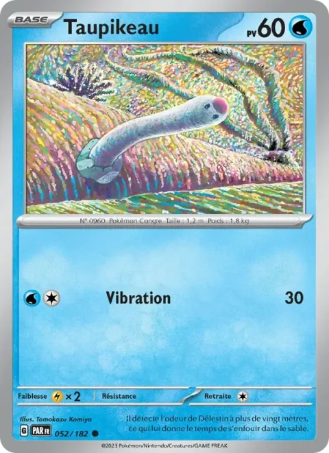Carte Pokémon Taupikeau 052/182, extension Faille Paradoxe